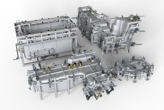 Aluminum Aluminum Rotational Molds For Plastic Parts Custom Designed