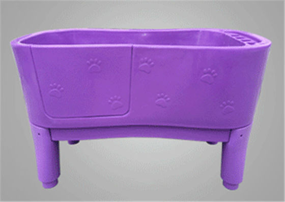 Durable Pet Plastic Bathtub Mould Emboss Design With 4 Movable Legs