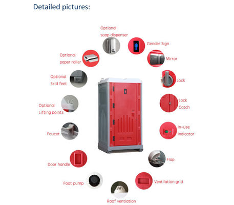 Casting Aluminum Portable Toilet Mould Rotomold Mobile Toilet Mould With Full Sets