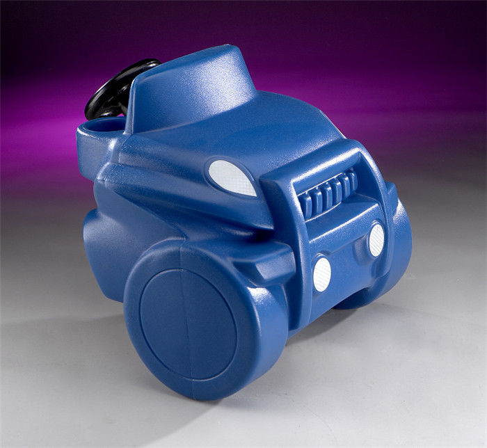 Automotive Plastic Rotational Moulding OEM For Toy Motor Car Assembled Dark Blue Parts